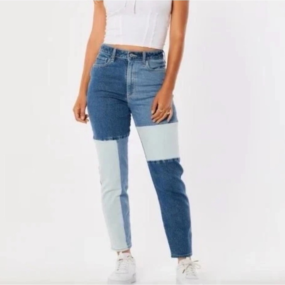 Hollister Denim Patchwork Ankle Jeans